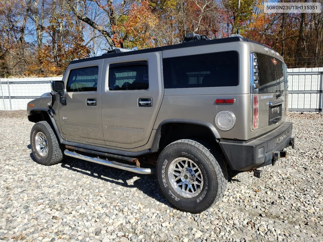 2003 Hummer H2 VIN: 5GRGN23U13H115351 Lot: 76290744