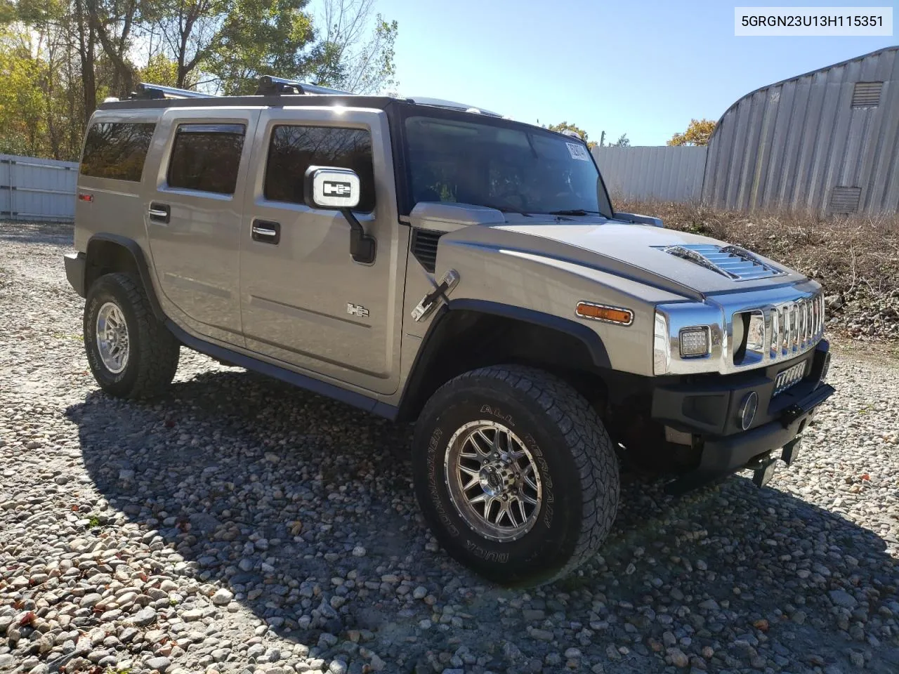 2003 Hummer H2 VIN: 5GRGN23U13H115351 Lot: 76290744