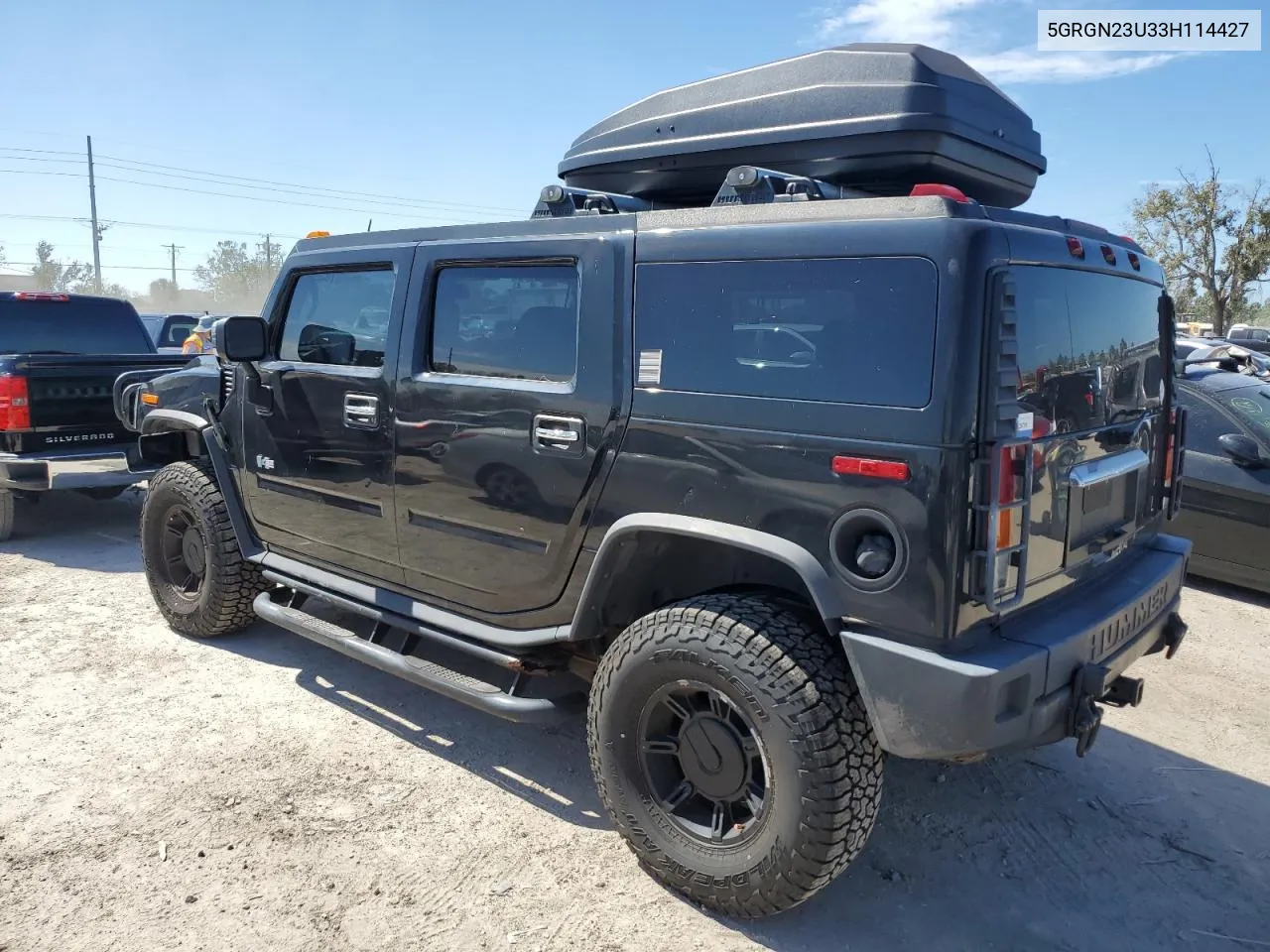 2003 Hummer H2 VIN: 5GRGN23U33H114427 Lot: 76528834