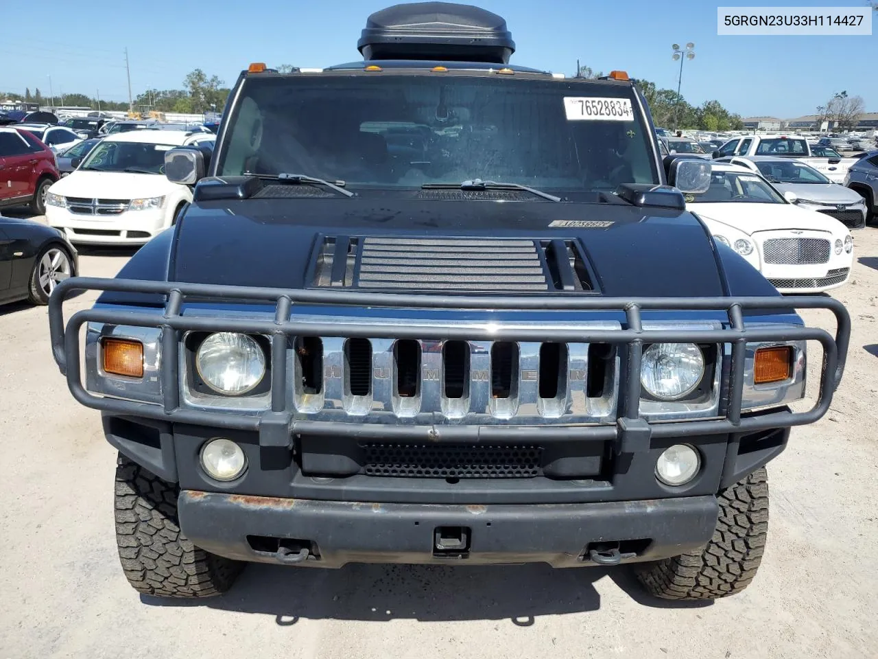 2003 Hummer H2 VIN: 5GRGN23U33H114427 Lot: 76528834