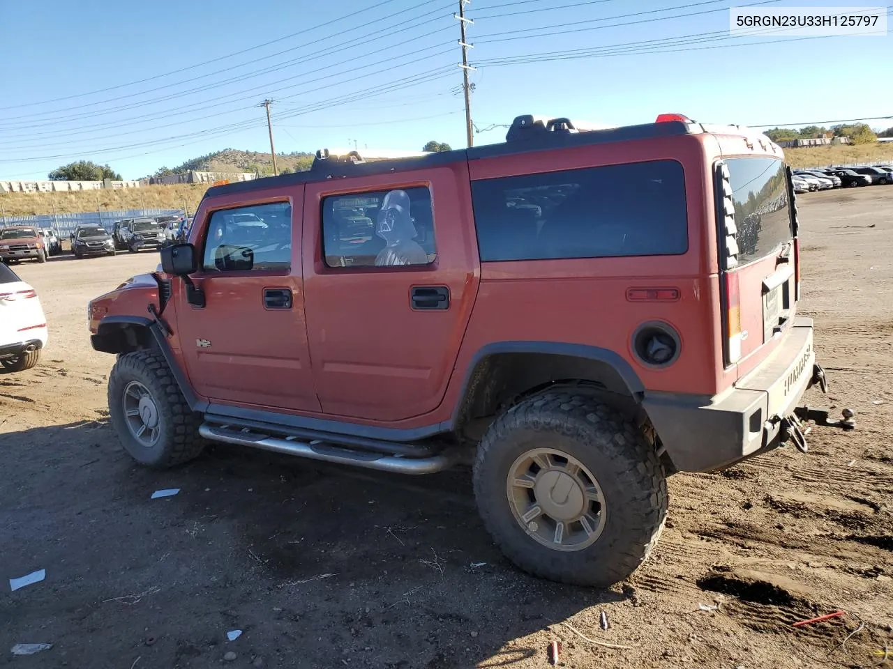 2003 Hummer H2 VIN: 5GRGN23U33H125797 Lot: 77170554