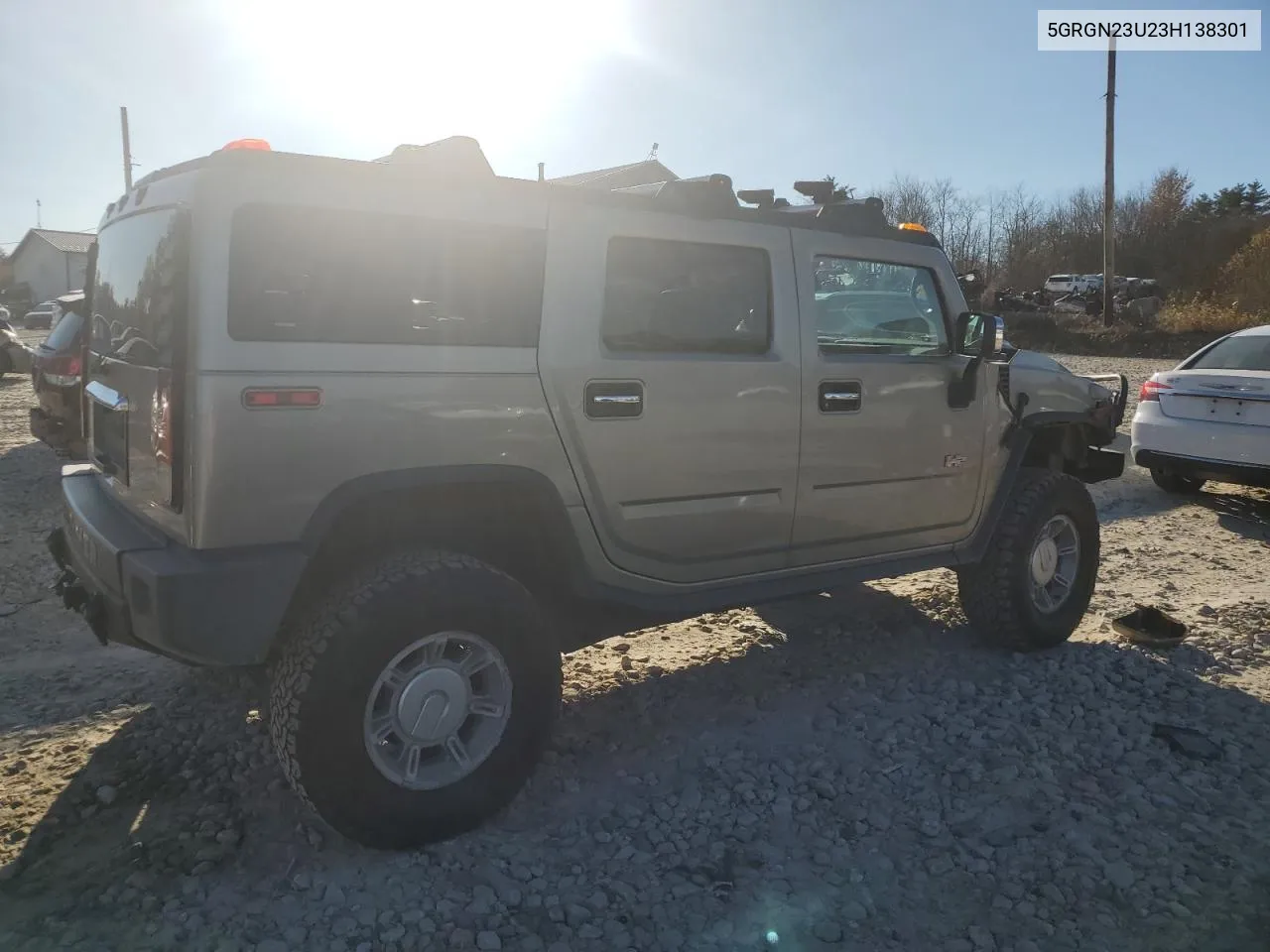 2003 Hummer H2 VIN: 5GRGN23U23H138301 Lot: 77449044