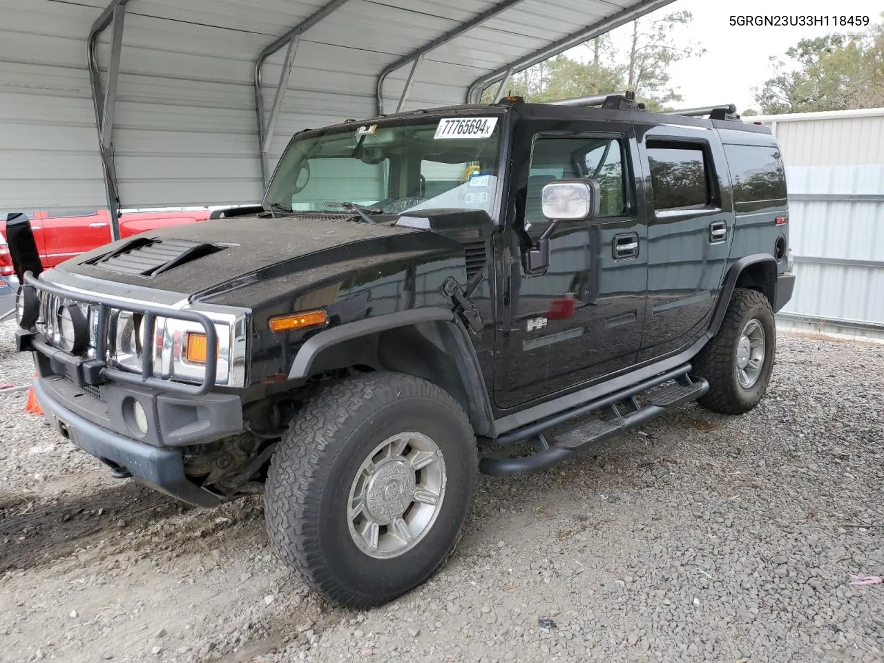 2003 Hummer H2 VIN: 5GRGN23U33H118459 Lot: 77765694