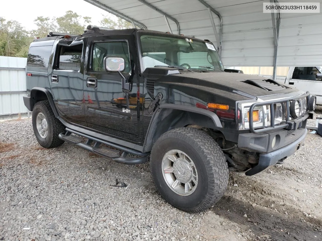 2003 Hummer H2 VIN: 5GRGN23U33H118459 Lot: 77765694