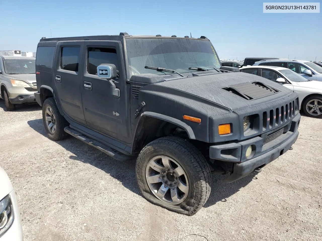 2003 Hummer H2 VIN: 5GRGN23U13H143781 Lot: 77833264