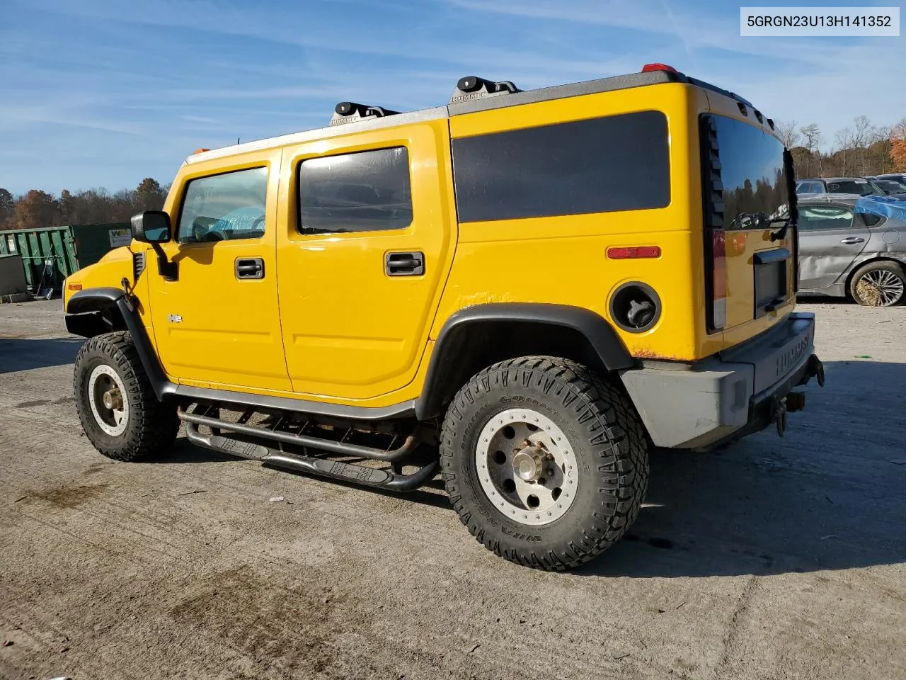 2003 Hummer H2 VIN: 5GRGN23U13H141352 Lot: 77896844