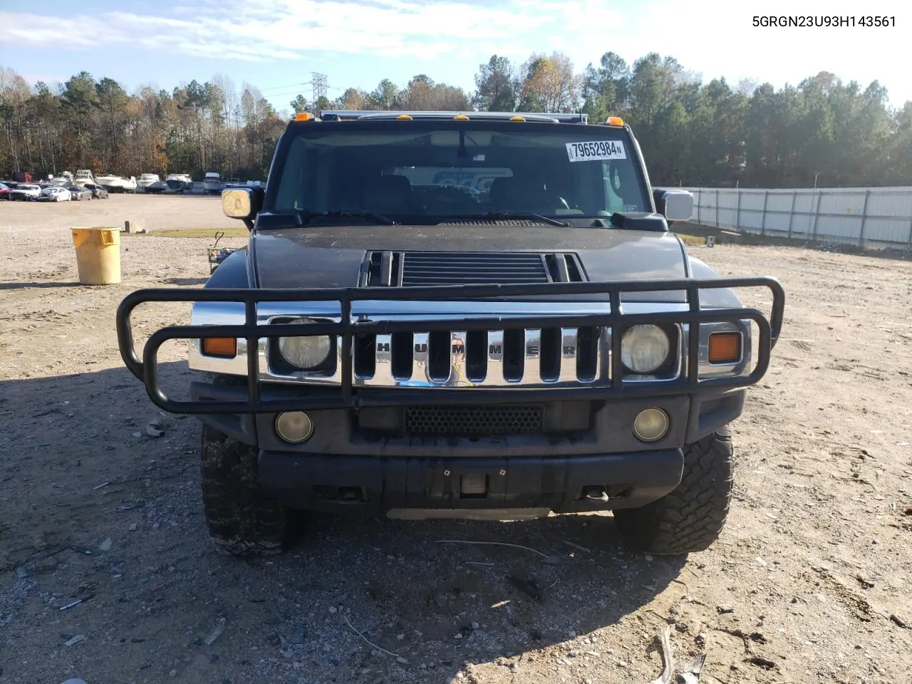 2003 Hummer H2 VIN: 5GRGN23U93H143561 Lot: 79652984