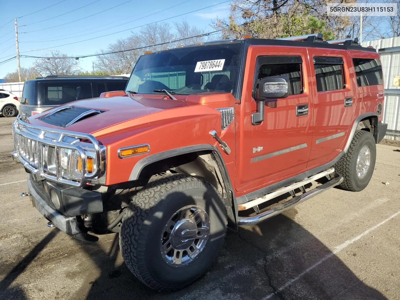 2003 Hummer H2 VIN: 5GRGN23U83H115153 Lot: 79878644