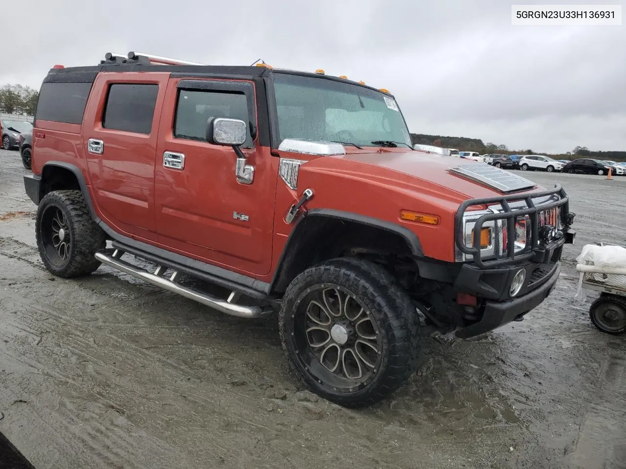 2003 Hummer H2 VIN: 5GRGN23U33H136931 Lot: 80671794