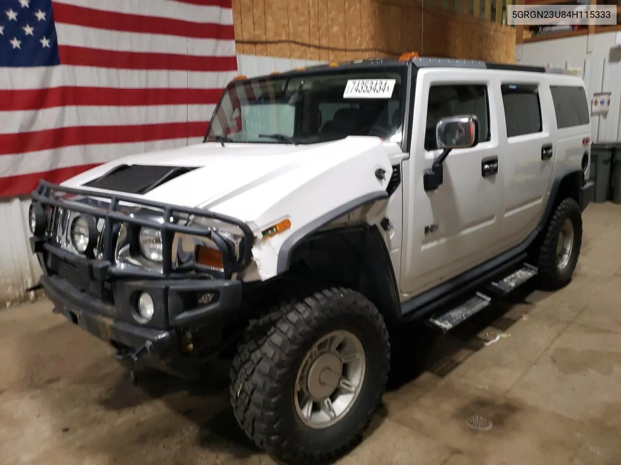 2004 Hummer H2 VIN: 5GRGN23U84H115333 Lot: 74353434