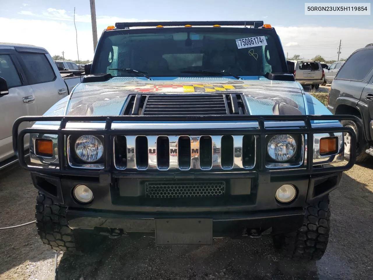 2005 Hummer H2 VIN: 5GRGN23UX5H119854 Lot: 75086174