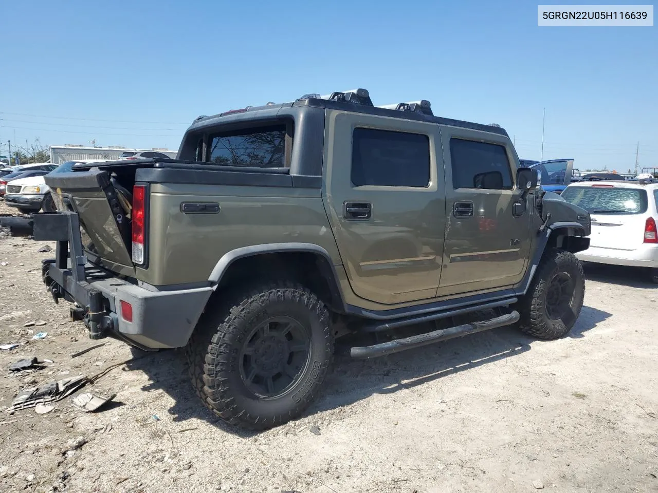 2005 Hummer H2 Sut VIN: 5GRGN22U05H116639 Lot: 75496634