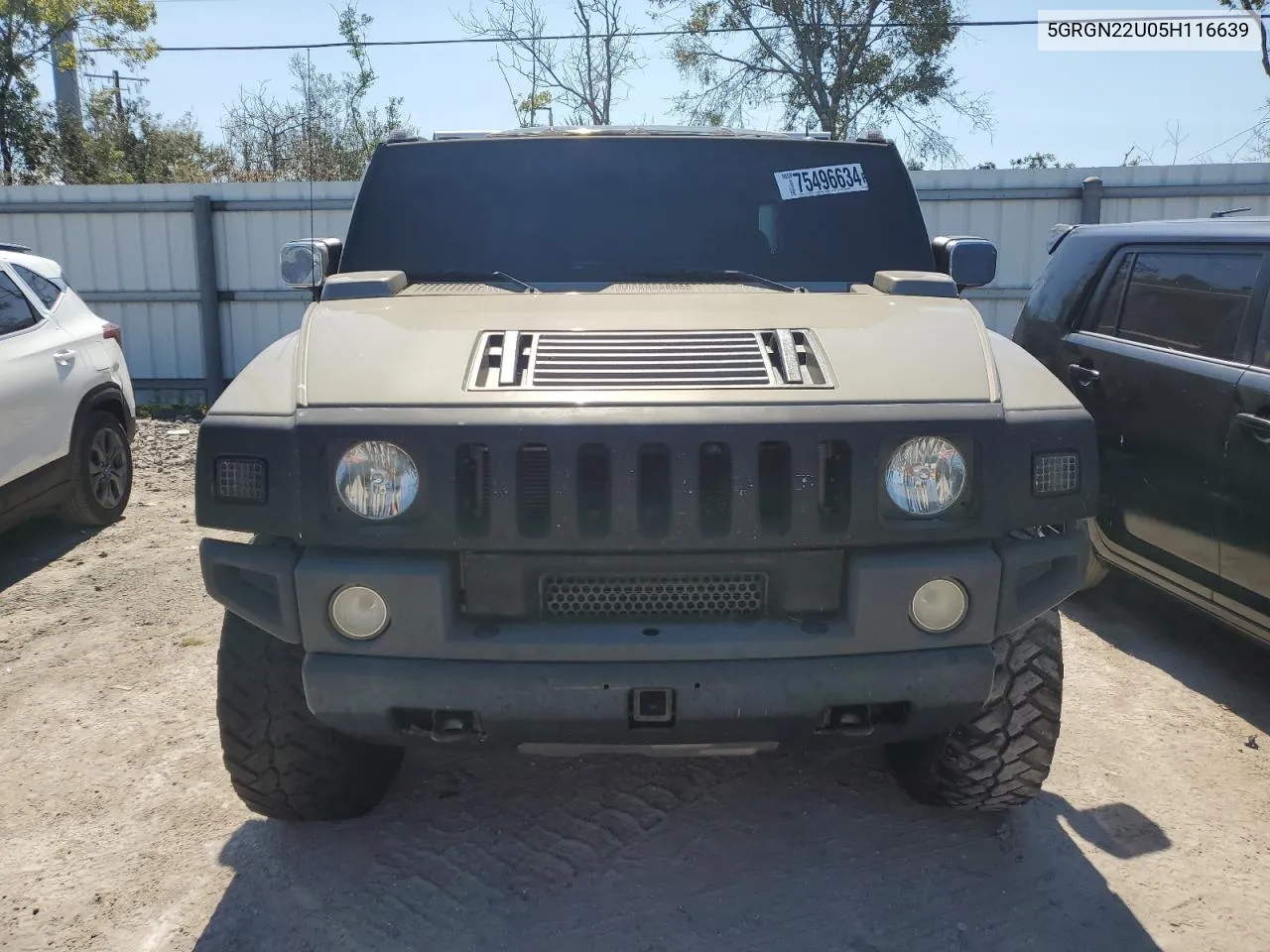 2005 Hummer H2 Sut VIN: 5GRGN22U05H116639 Lot: 75496634