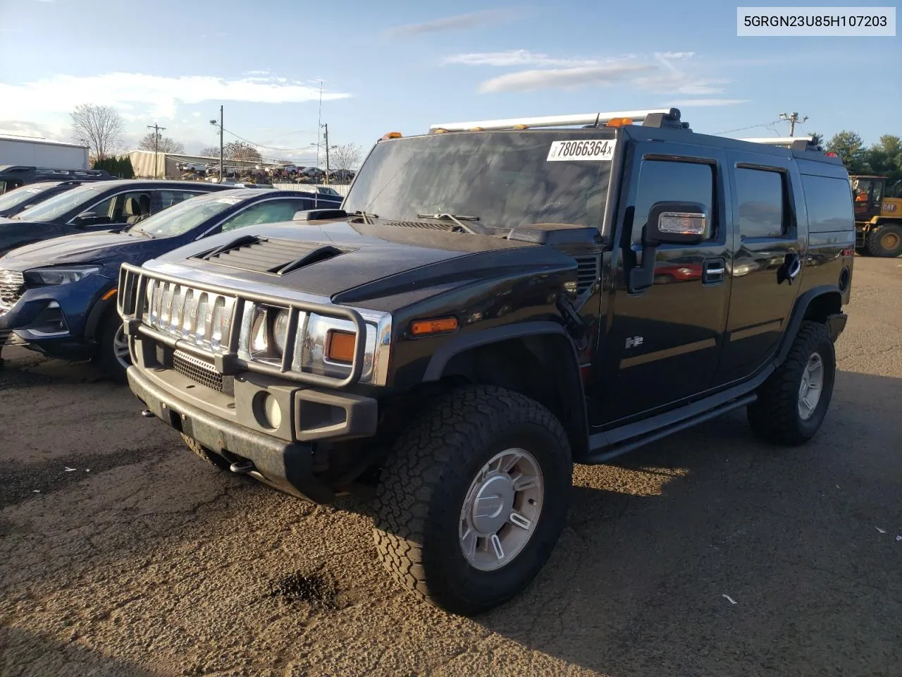 2005 Hummer H2 VIN: 5GRGN23U85H107203 Lot: 78066364