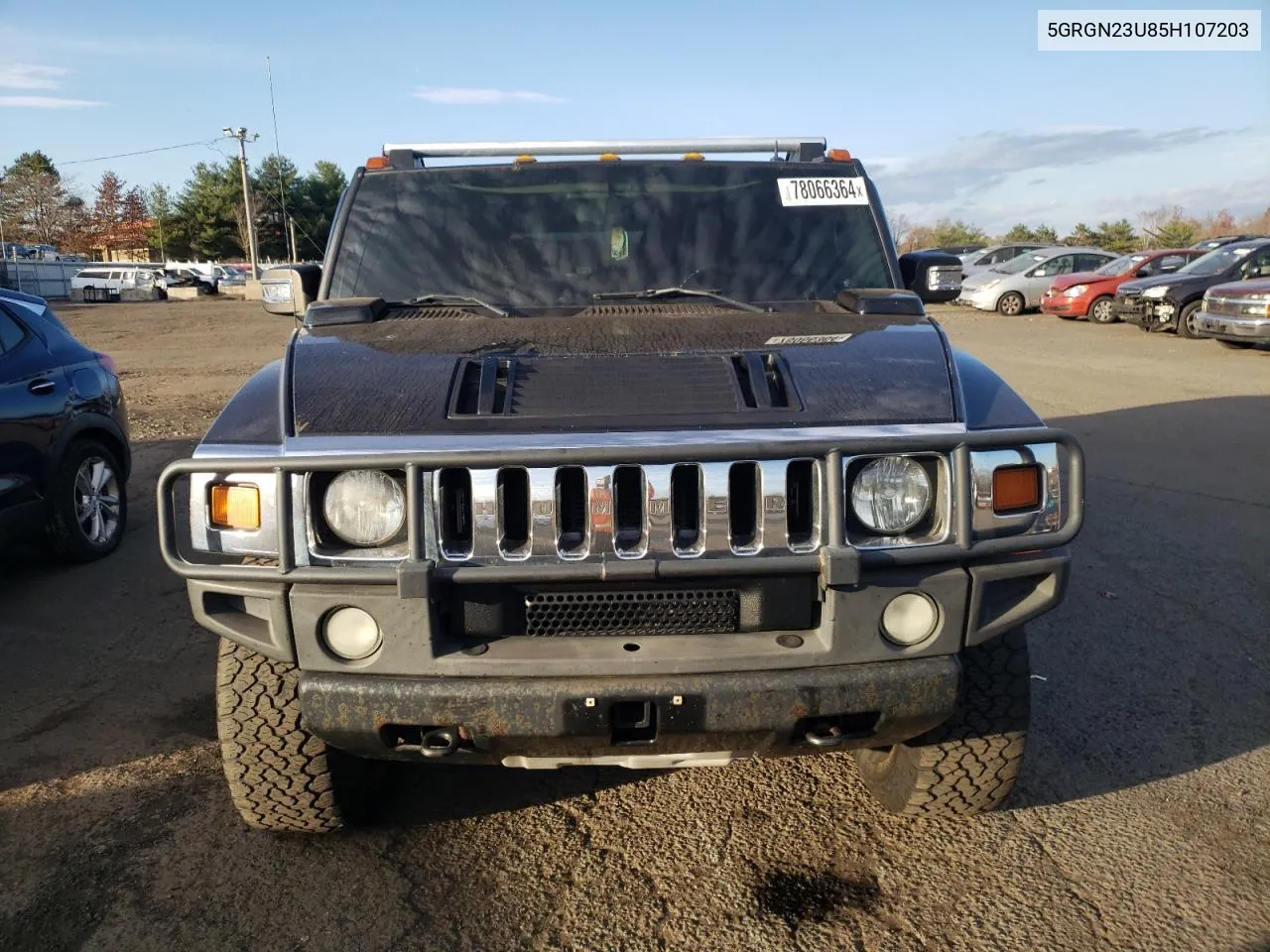 2005 Hummer H2 VIN: 5GRGN23U85H107203 Lot: 78066364