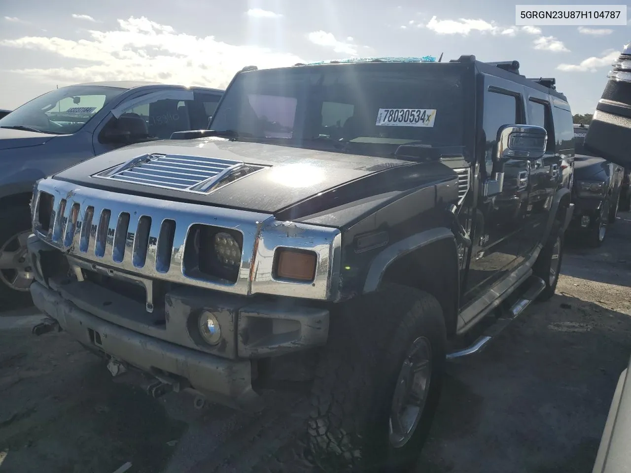 2007 Hummer H2 VIN: 5GRGN23U87H104787 Lot: 78030534