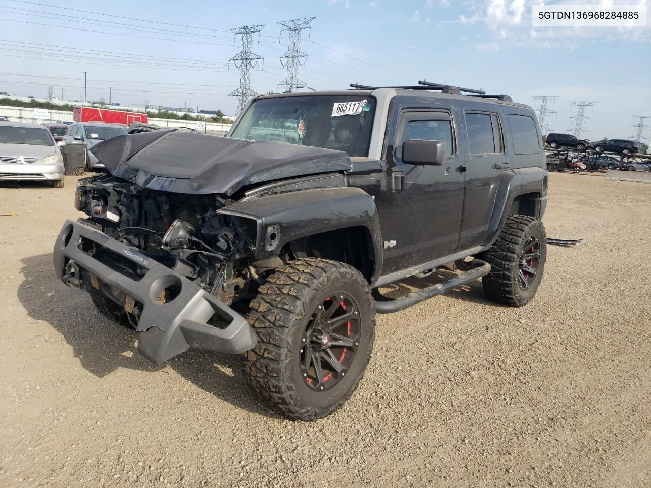 2006 Hummer H3 VIN: 5GTDN136968284885 Lot: 68511774