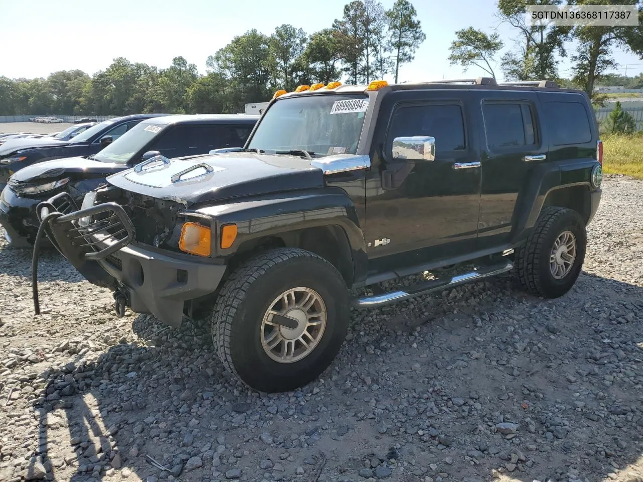 2006 Hummer H3 VIN: 5GTDN136368117387 Lot: 68996894