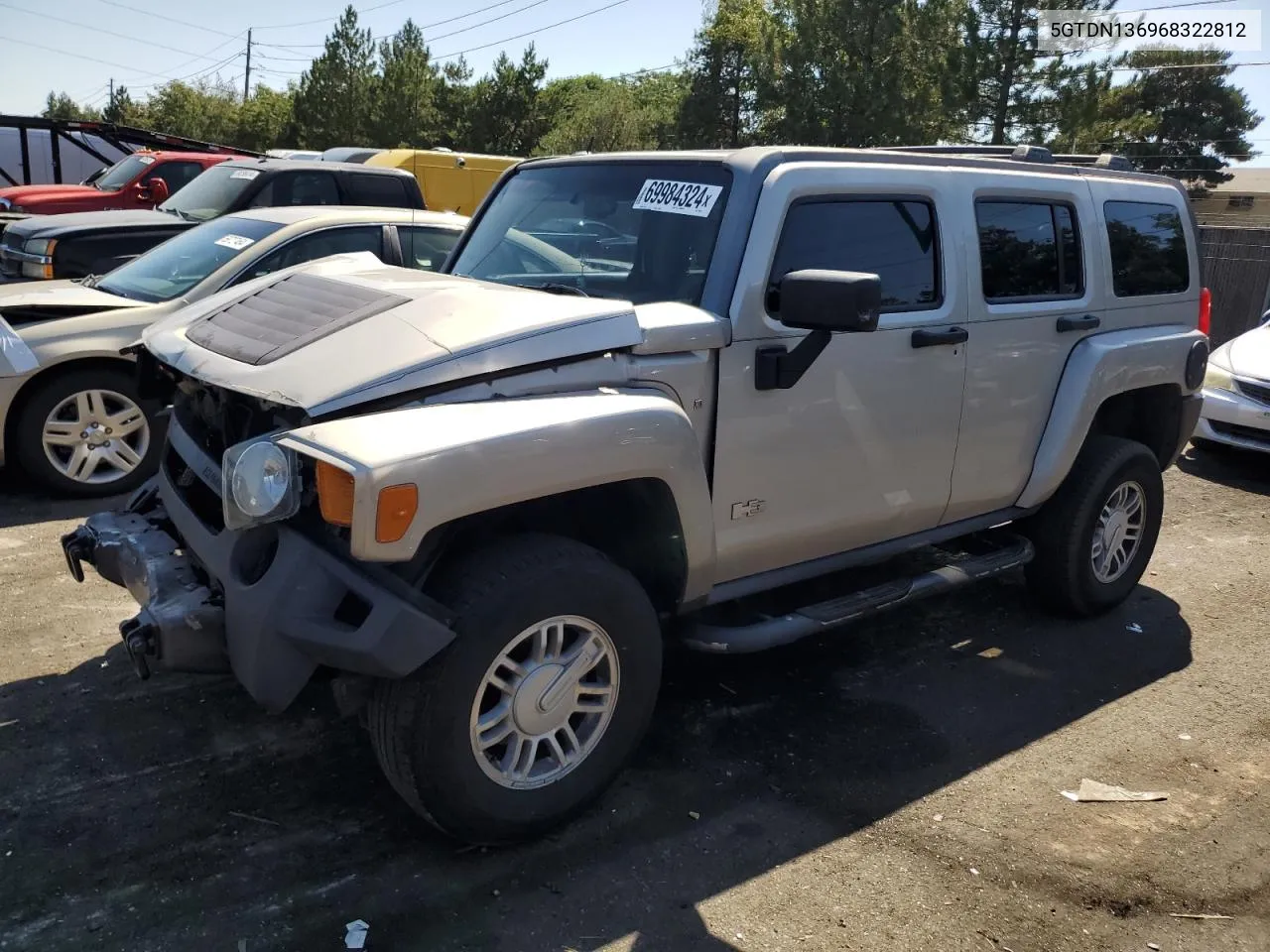 2006 Hummer H3 VIN: 5GTDN136968322812 Lot: 69984324