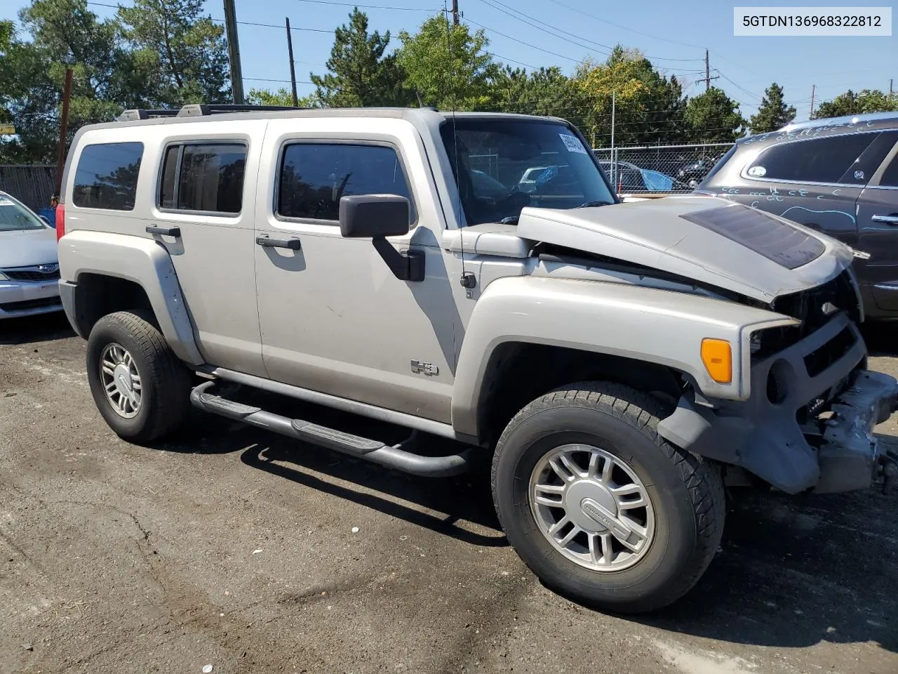 2006 Hummer H3 VIN: 5GTDN136968322812 Lot: 69984324