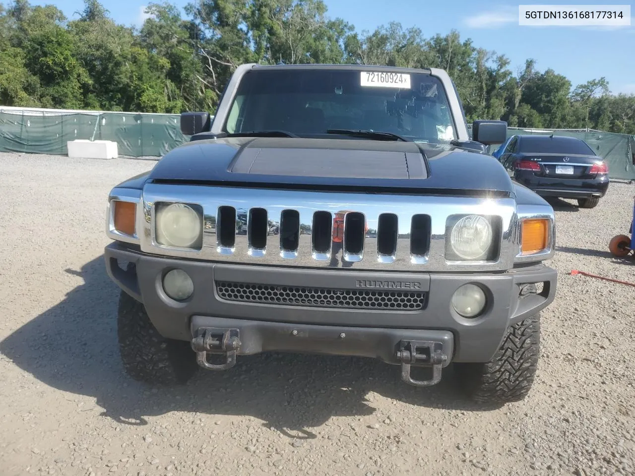 2006 Hummer H3 VIN: 5GTDN136168177314 Lot: 72160924