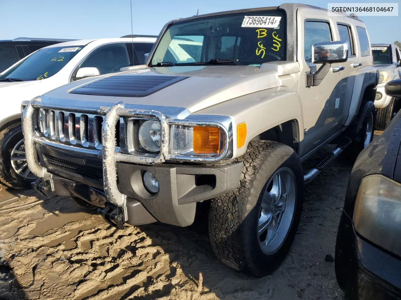 2006 Hummer H3 VIN: 5GTDN136468104647 Lot: 73696414