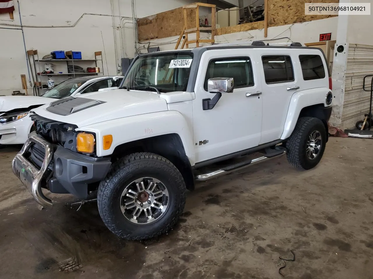 2006 Hummer H3 VIN: 5GTDN136968104921 Lot: 74313034