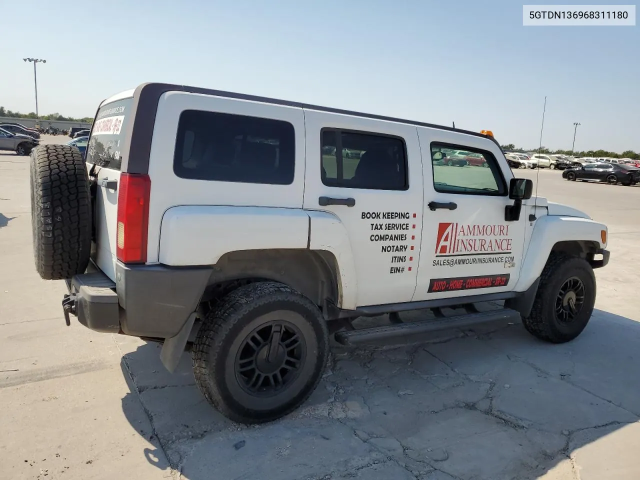 2006 Hummer H3 VIN: 5GTDN136968311180 Lot: 75298594