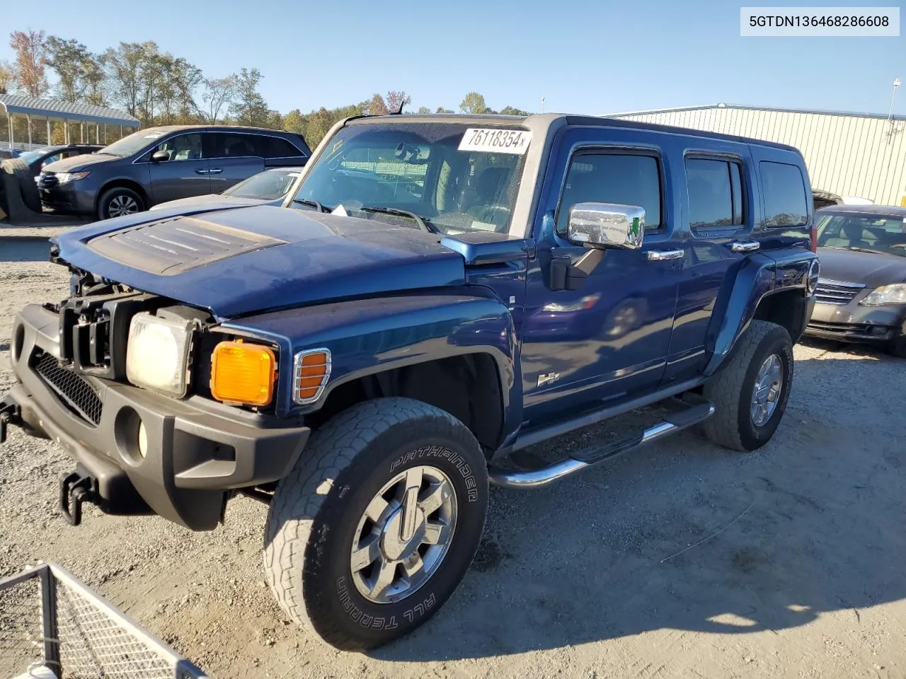 2006 Hummer H3 VIN: 5GTDN136468286608 Lot: 76118354