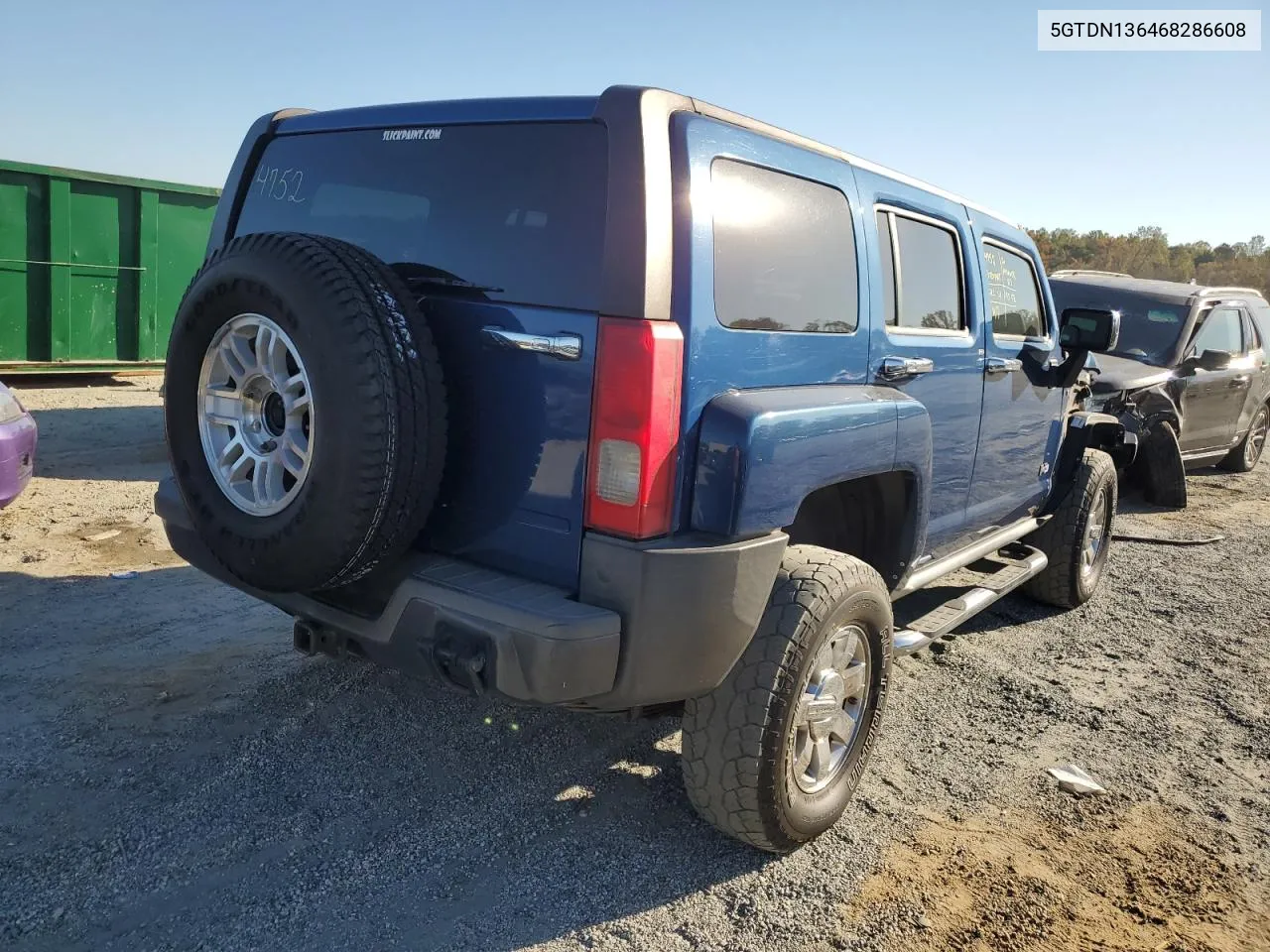 2006 Hummer H3 VIN: 5GTDN136468286608 Lot: 76118354