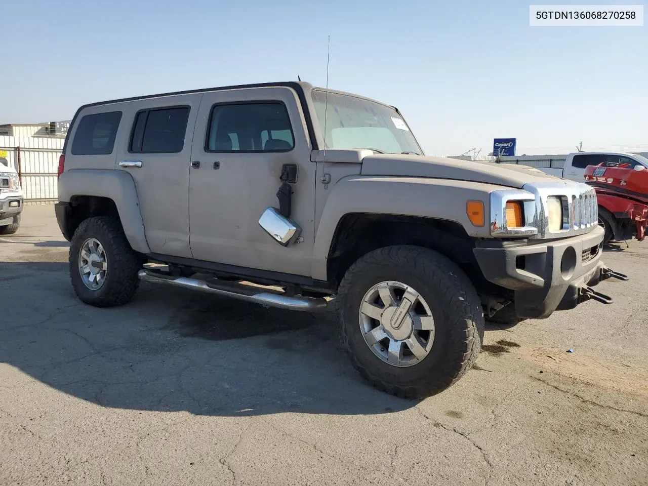 2006 Hummer H3 VIN: 5GTDN136068270258 Lot: 76291844