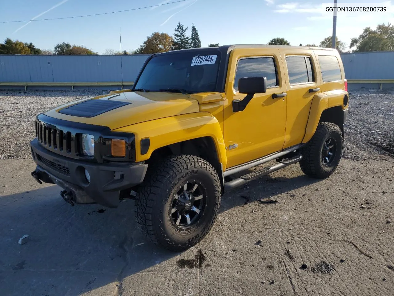 2006 Hummer H3 VIN: 5GTDN136768200739 Lot: 77707444