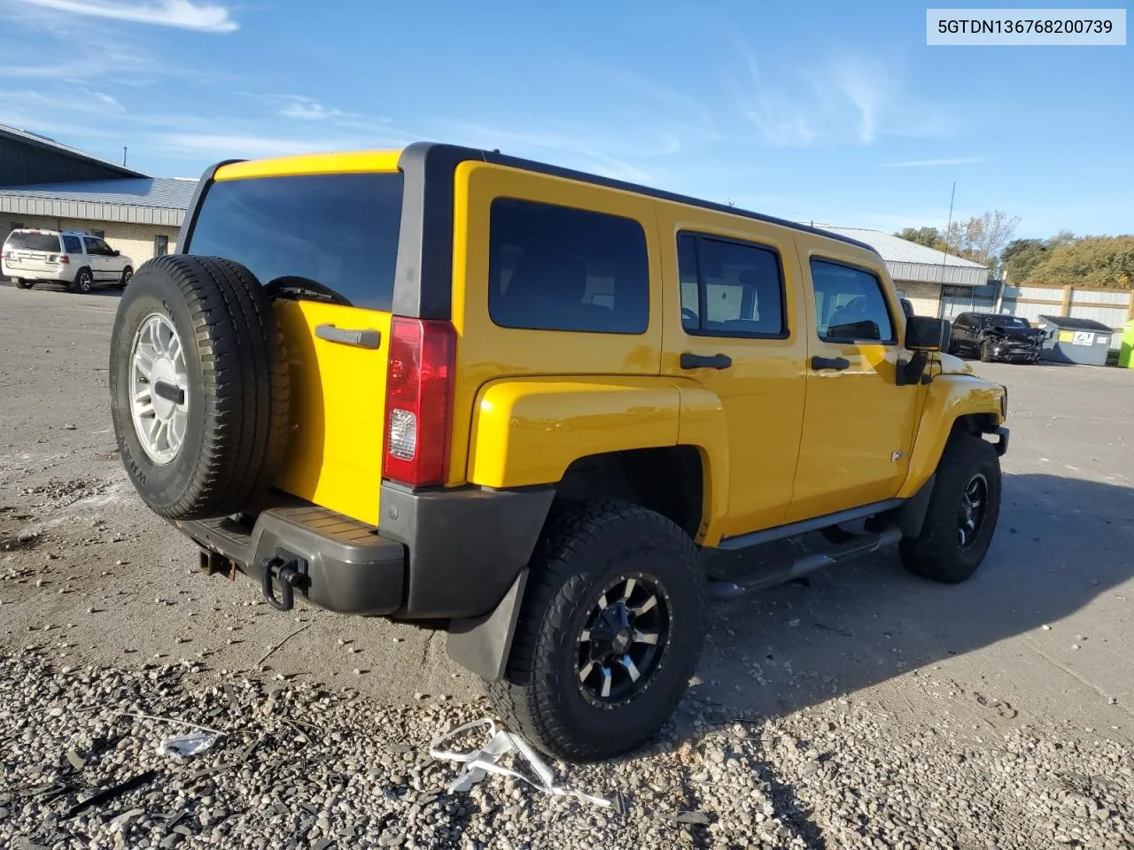 2006 Hummer H3 VIN: 5GTDN136768200739 Lot: 77707444