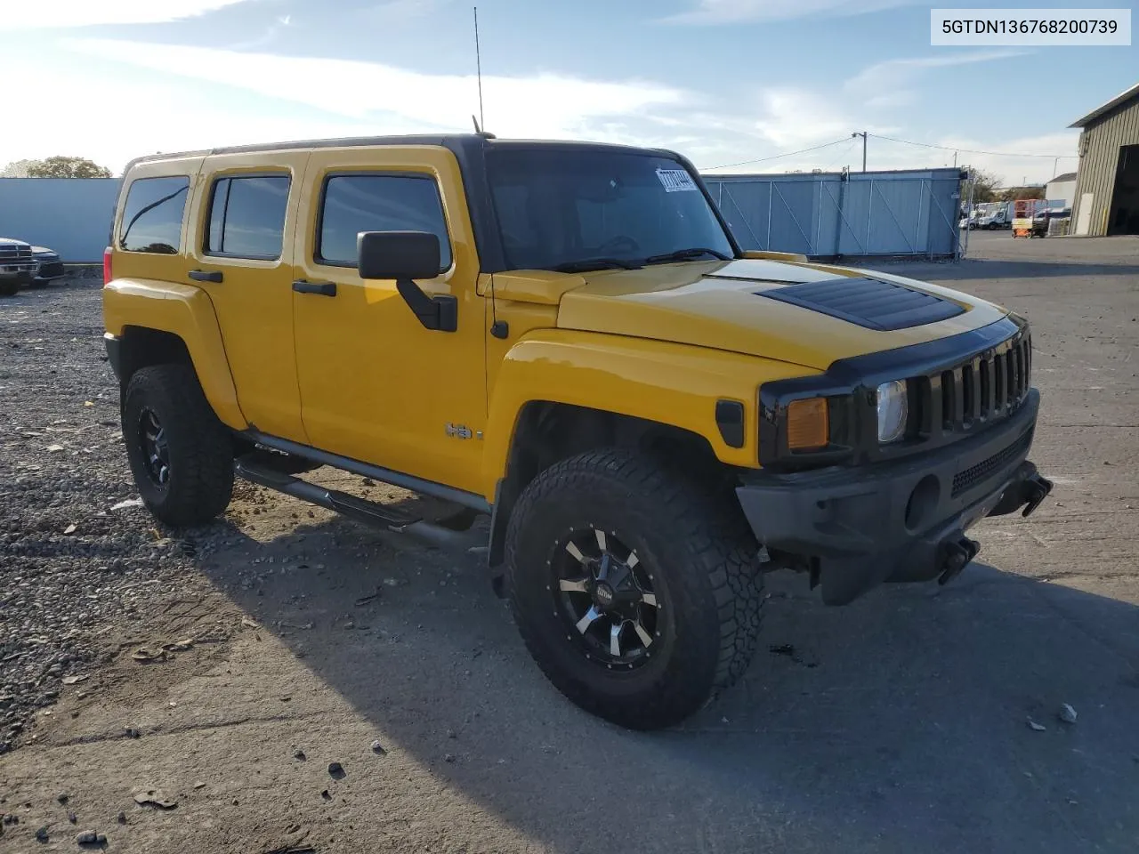 2006 Hummer H3 VIN: 5GTDN136768200739 Lot: 77707444