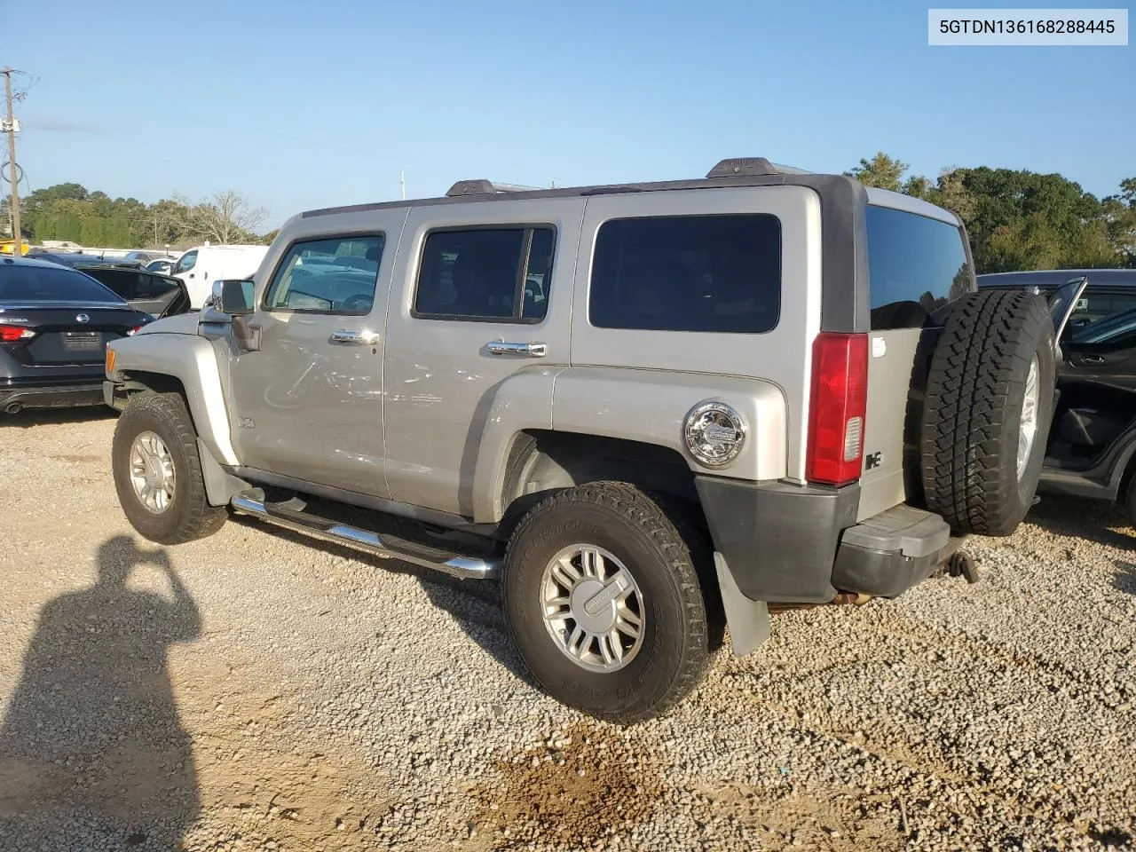 2006 Hummer H3 VIN: 5GTDN136168288445 Lot: 78550644