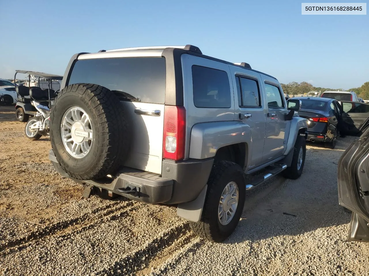 2006 Hummer H3 VIN: 5GTDN136168288445 Lot: 78550644