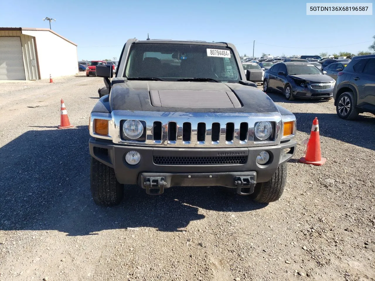 2006 Hummer H3 VIN: 5GTDN136X68196587 Lot: 80794484