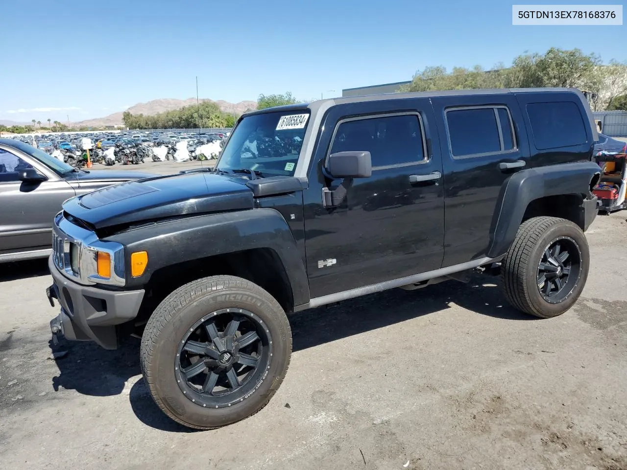 2007 Hummer H3 VIN: 5GTDN13EX78168376 Lot: 61085834