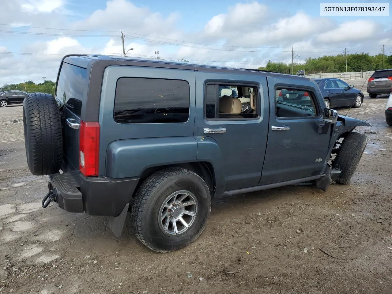 2007 Hummer H3 VIN: 5GTDN13E078193447 Lot: 67663434