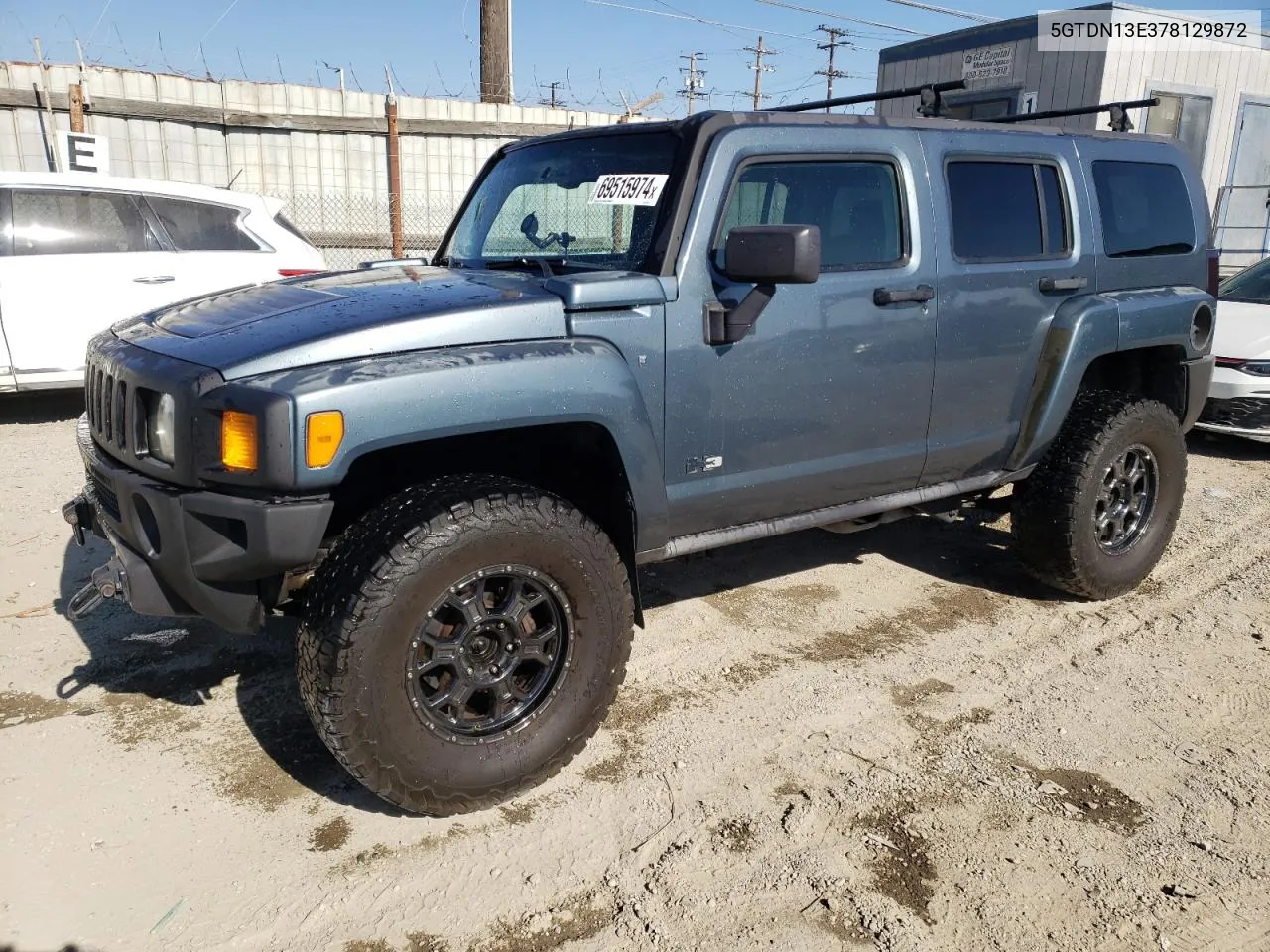 2007 Hummer H3 VIN: 5GTDN13E378129872 Lot: 69515974