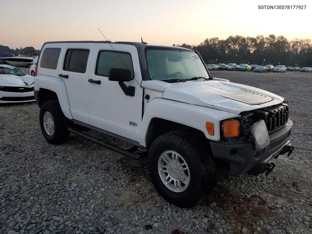 2007 Hummer H3 VIN: 5GTDN13E078177927 Lot: 75009904