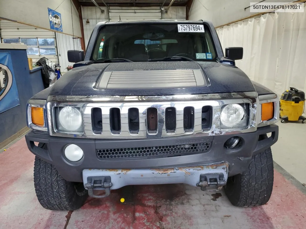 2007 Hummer H3 VIN: 5GTDN13E478117021 Lot: 75797694