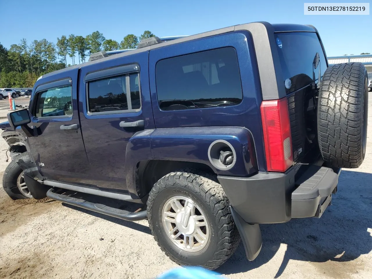 2007 Hummer H3 VIN: 5GTDN13E278152219 Lot: 76464864