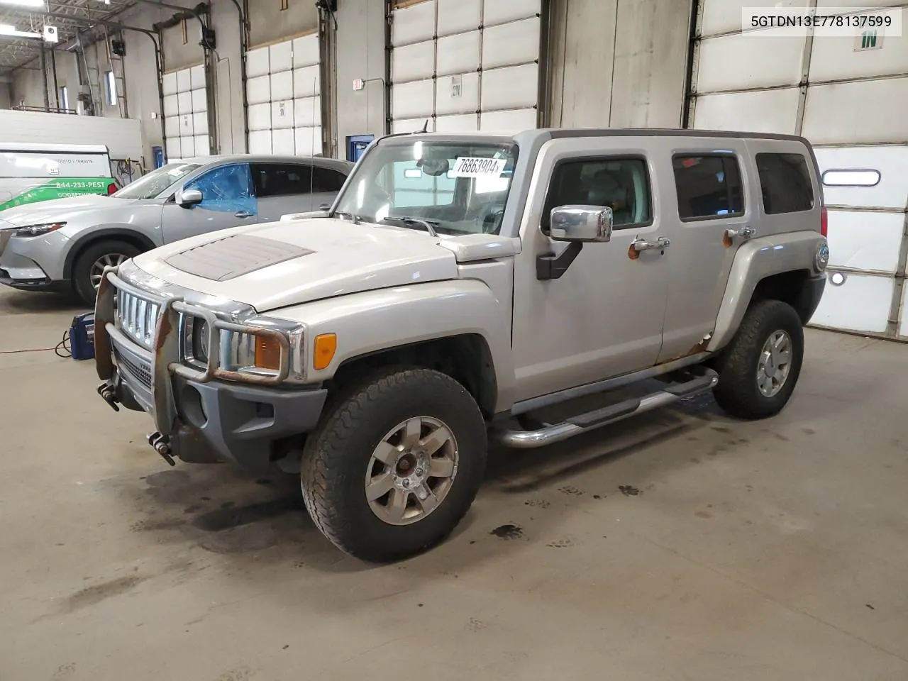 2007 Hummer H3 VIN: 5GTDN13E778137599 Lot: 76863904