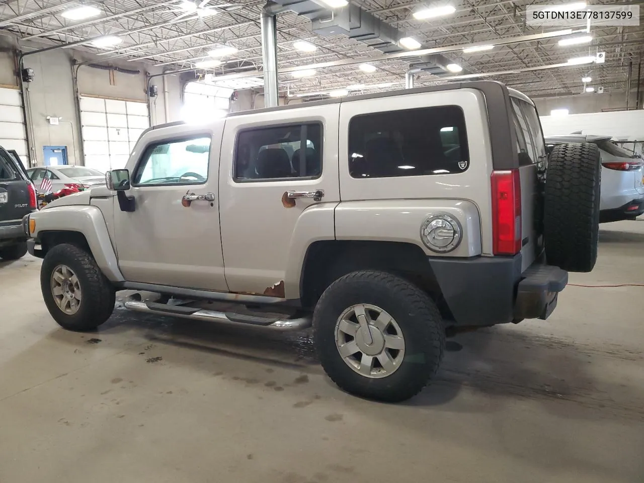 2007 Hummer H3 VIN: 5GTDN13E778137599 Lot: 76863904