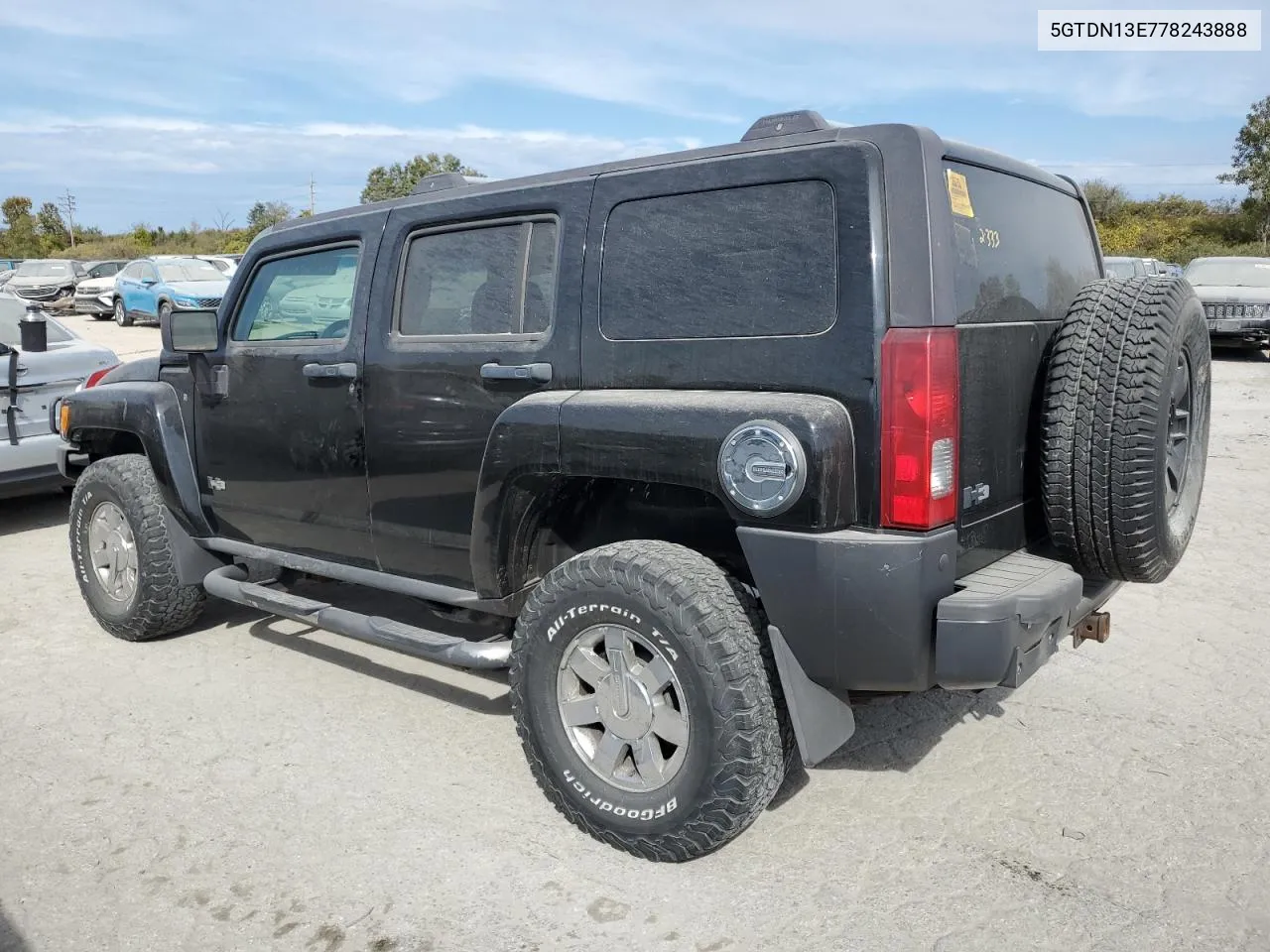 2007 Hummer H3 VIN: 5GTDN13E778243888 Lot: 77464514