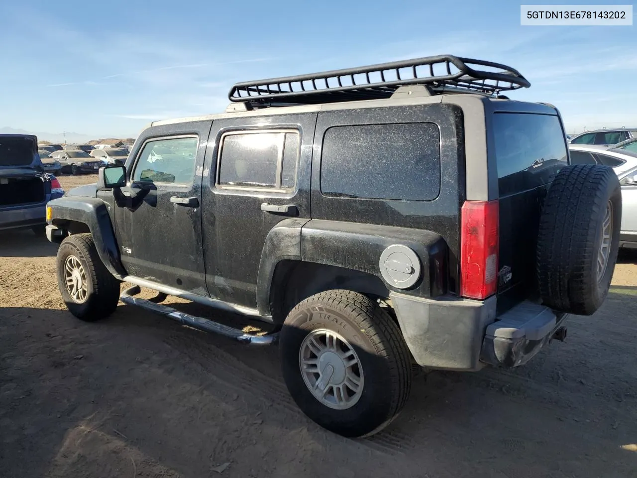 2007 Hummer H3 VIN: 5GTDN13E678143202 Lot: 77566304