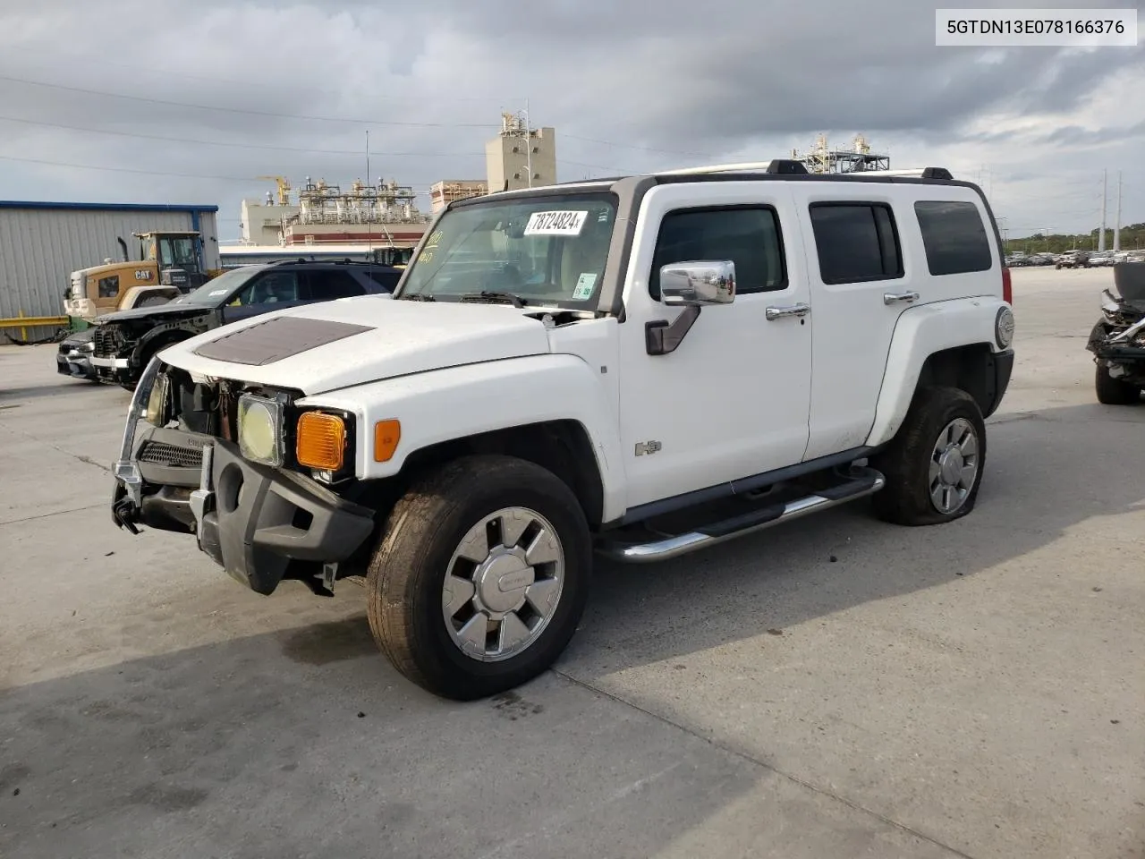 2007 Hummer H3 VIN: 5GTDN13E078166376 Lot: 78724824