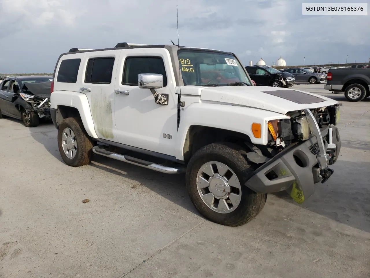 2007 Hummer H3 VIN: 5GTDN13E078166376 Lot: 78724824