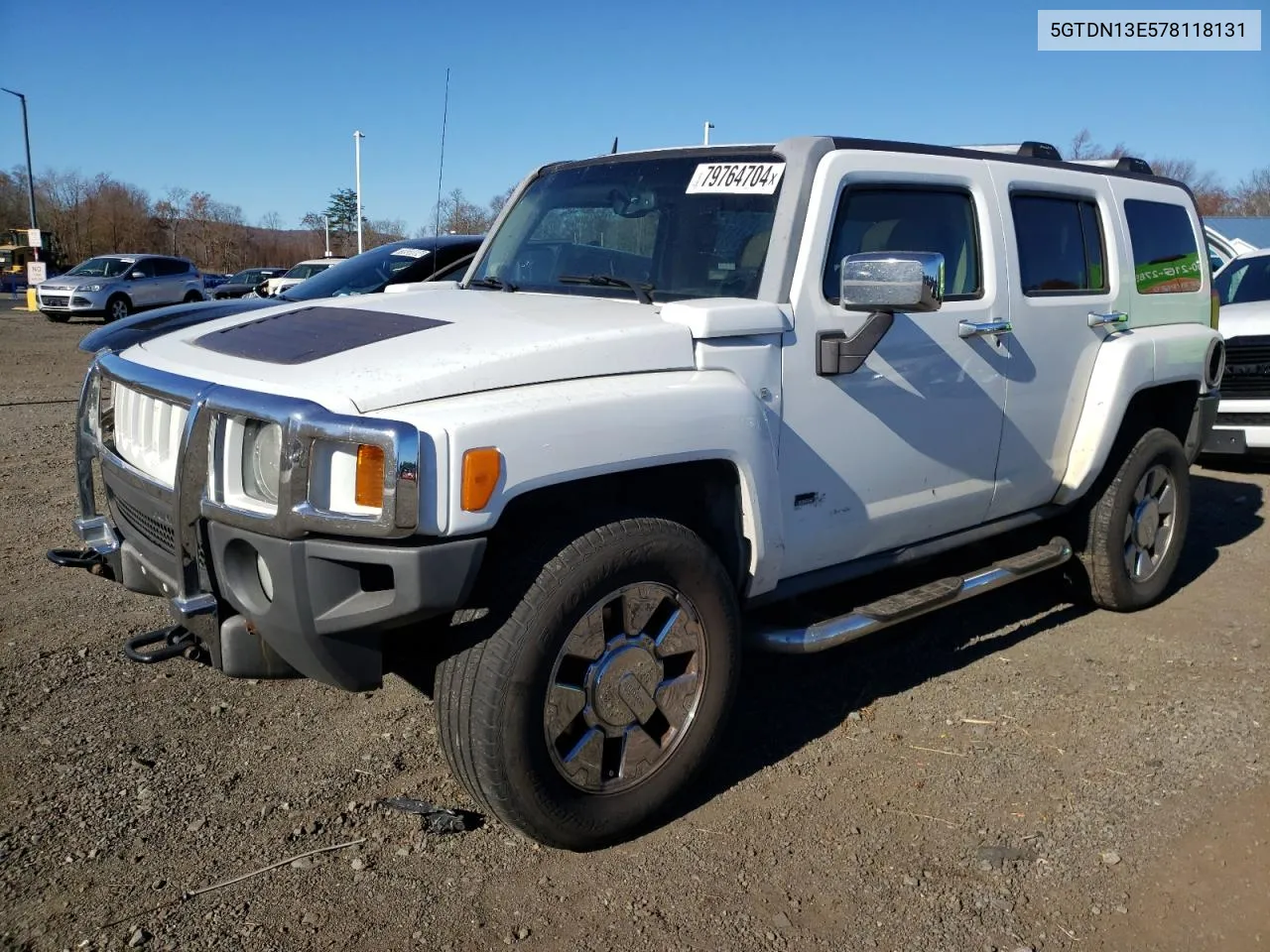 2007 Hummer H3 VIN: 5GTDN13E578118131 Lot: 79764704